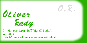 oliver rady business card